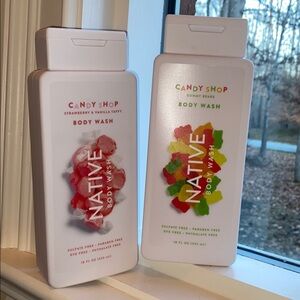 Native Candy Shop body wash duo- 1 Strawberry & Vanilla and 1 Gummy Bears